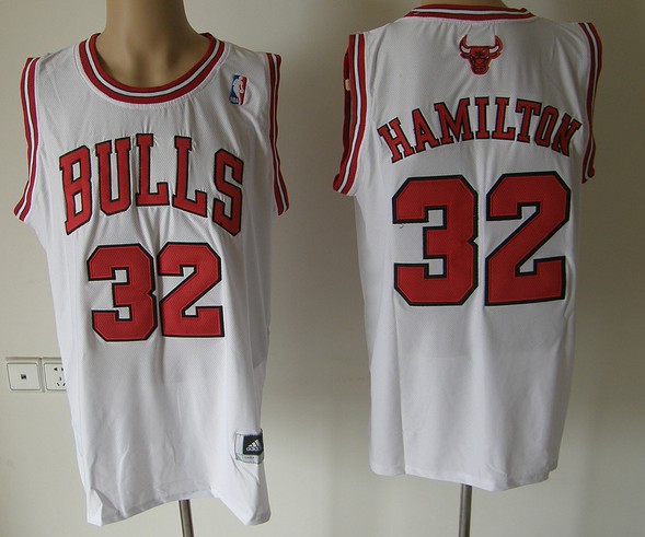 NBA Chicago Bulls 32 Richard Hamilton Authentic Home White Jersey